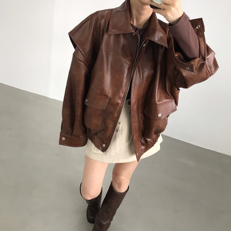 Twomoon - Korean Women Fashion - #momslook - Poppy Blouson Jacket - 11