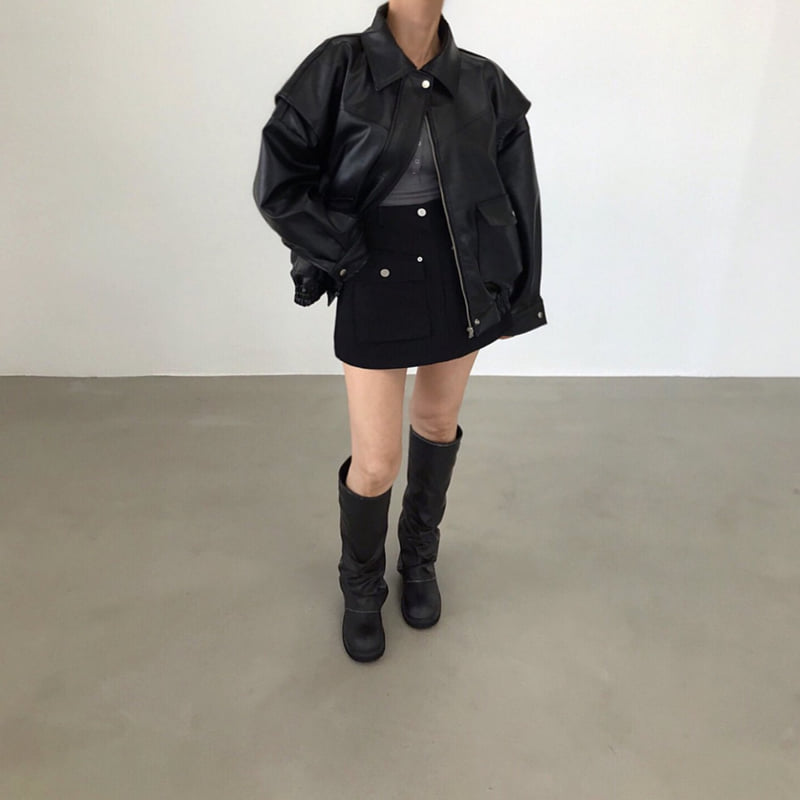Twomoon - Korean Women Fashion - #momslook - Poppy Blouson Jacket - 3