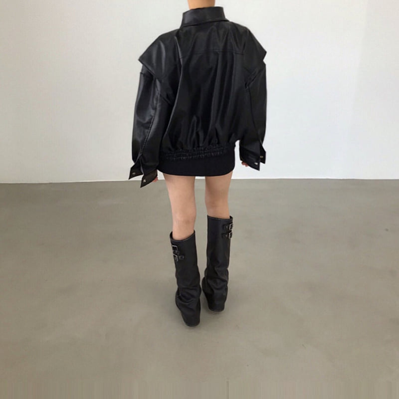 Twomoon - Korean Women Fashion - #momslook - Poppy Blouson Jacket - 5