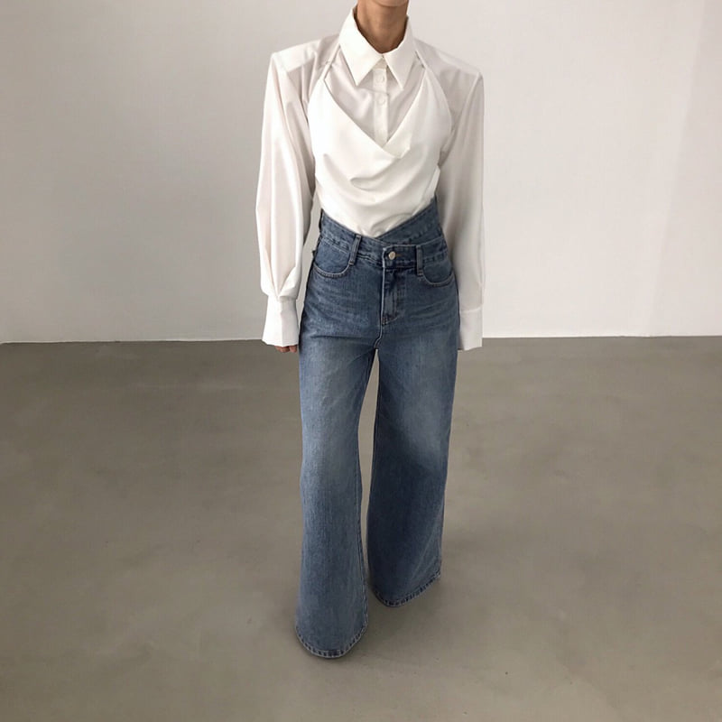 Twomoon - Korean Women Fashion - #momslook - Camil Halter Shirt One-piece Top - 9
