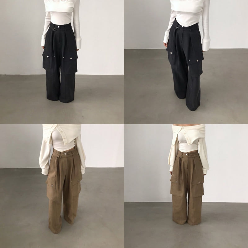Twomoon - Korean Women Fashion - #momslook - Caramel Pocket Pants