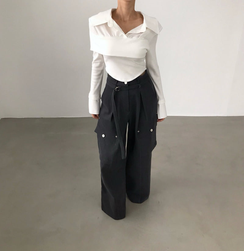 Twomoon - Korean Women Fashion - #momslook - Caramel Pocket Pants - 5