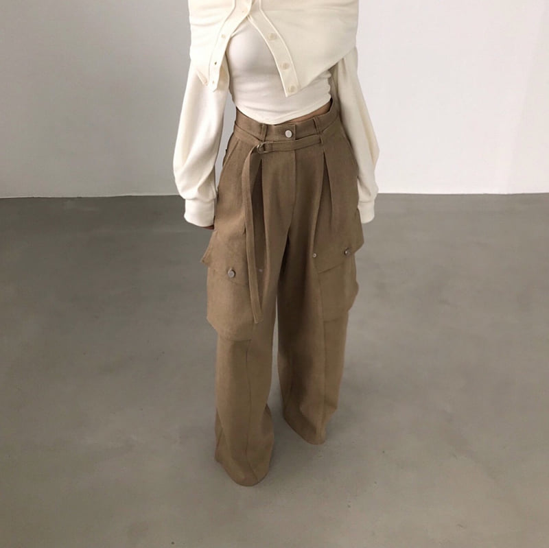 Twomoon - Korean Women Fashion - #momslook - Caramel Pocket Pants - 7
