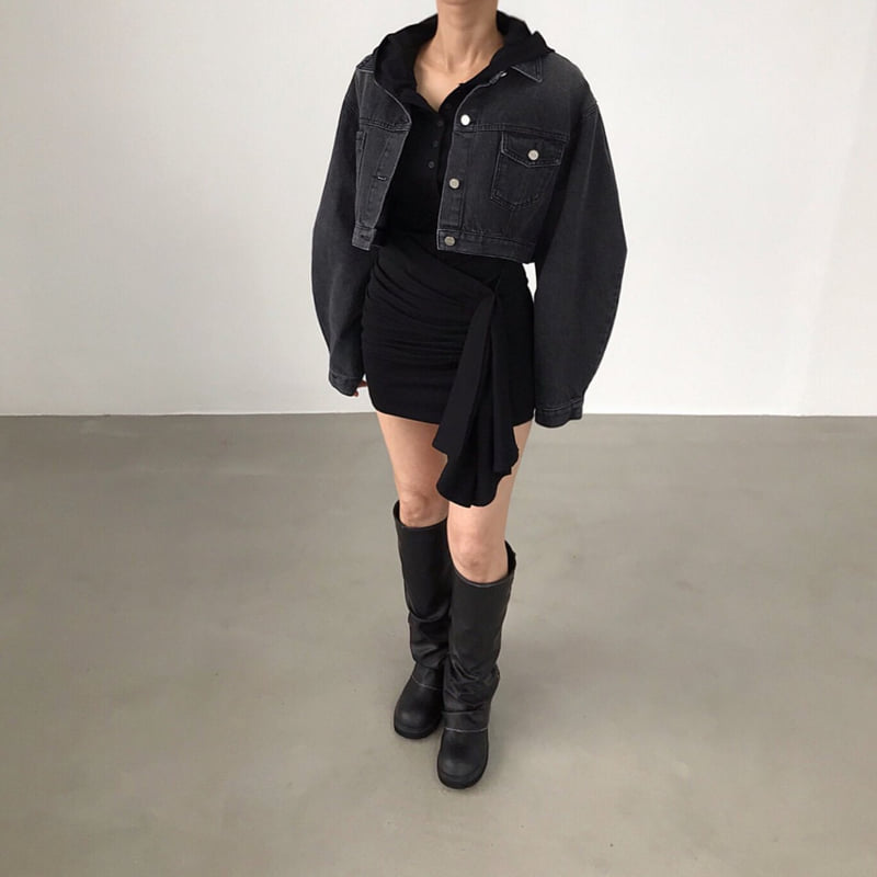 Twomoon - Korean Women Fashion - #momslook - Glam Denim Jacket - 10