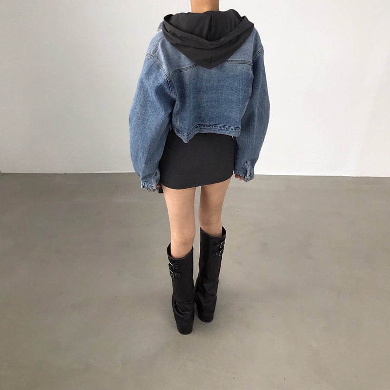 Twomoon - Korean Women Fashion - #womensfashion - Glam Denim Jacket - 4