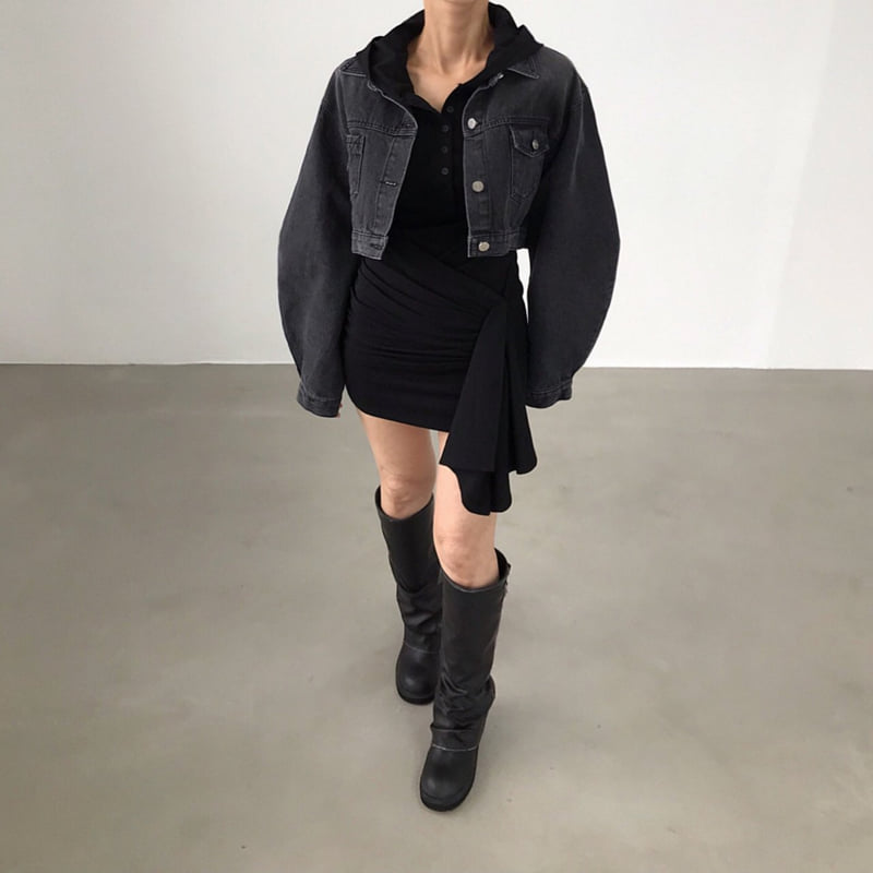 Twomoon - Korean Women Fashion - #momslook - Glam Denim Jacket - 6