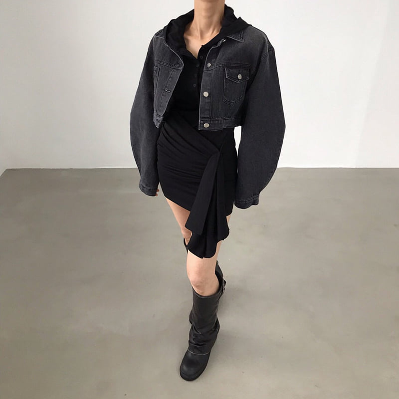 Twomoon - Korean Women Fashion - #momslook - Glam Denim Jacket - 8