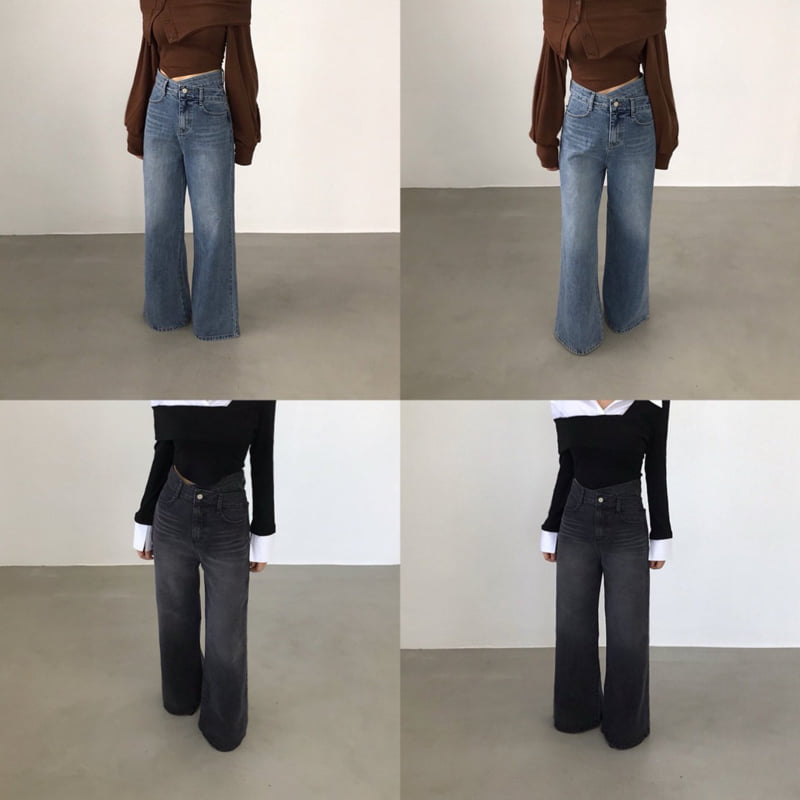 Twomoon - Korean Women Fashion - #momslook - Glam Denim Pants