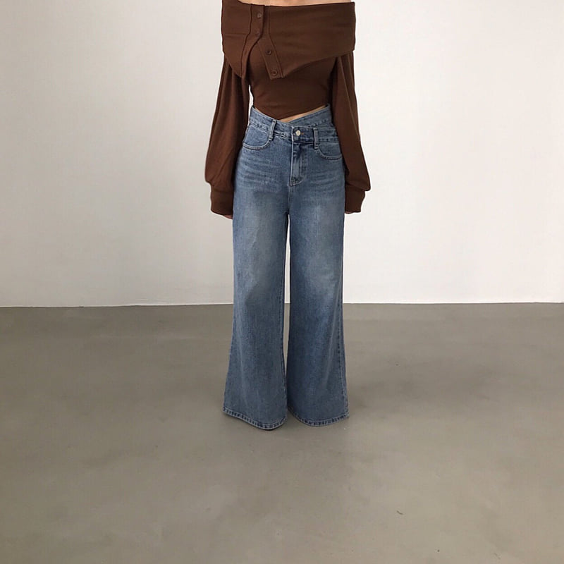 Twomoon - Korean Women Fashion - #momslook - Glam Denim Pants - 3