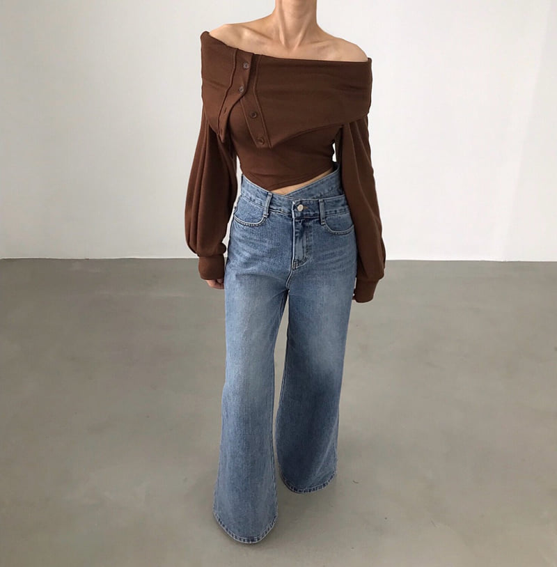 Twomoon - Korean Women Fashion - #momslook - Glam Denim Pants - 5