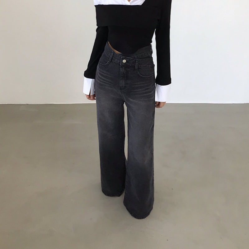 Twomoon - Korean Women Fashion - #momslook - Glam Denim Pants - 7
