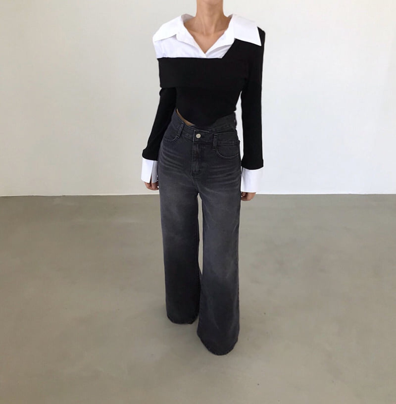 Twomoon - Korean Women Fashion - #momslook - Glam Denim Pants - 9