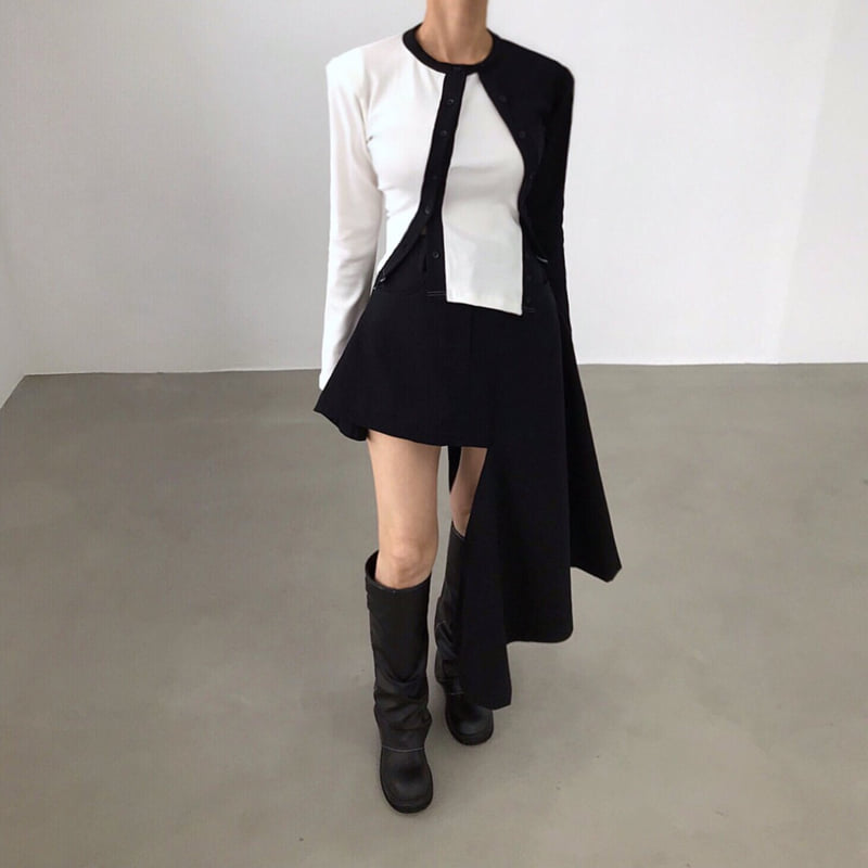 Twomoon - Korean Women Fashion - #momslook - Two Some Button Top - 10