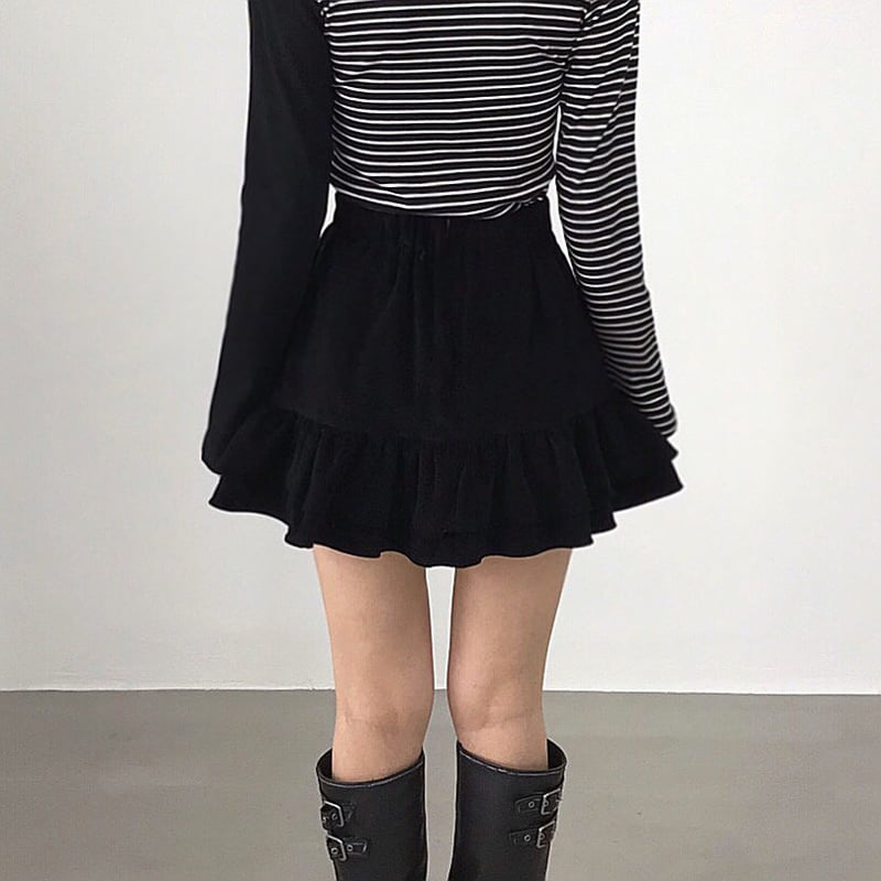 Twomoon - Korean Women Fashion - #momslook - Mushroom Corduroy Skirt - 3