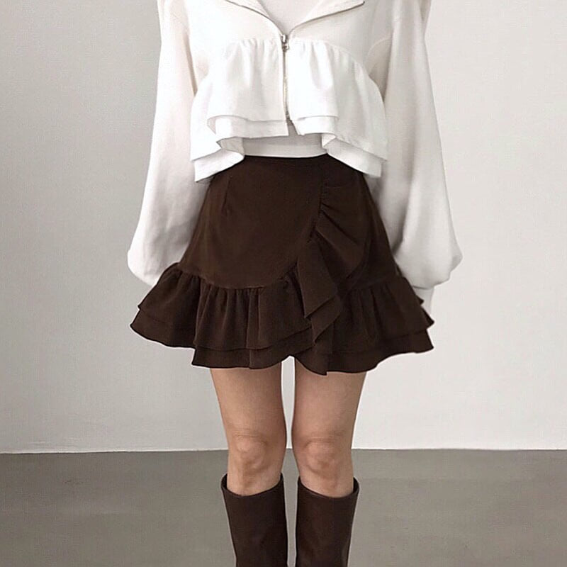 Twomoon - Korean Women Fashion - #momslook - Mushroom Corduroy Skirt - 5