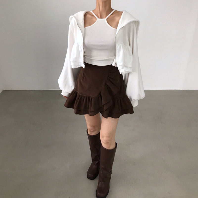 Twomoon - Korean Women Fashion - #momslook - Bave Sleeveless Hood Set - 6