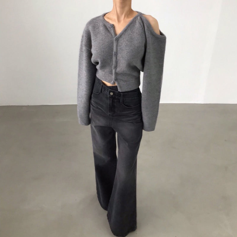 Twomoon - Korean Women Fashion - #momslook - Jude Shoulder Cardigan - 8