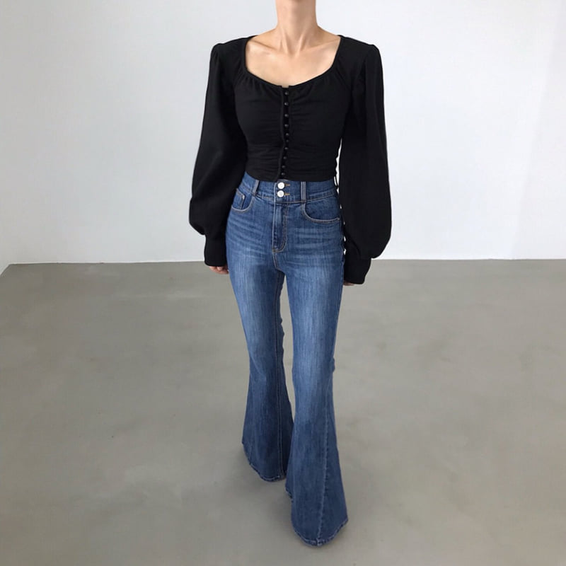 Twomoon - Korean Women Fashion - #momslook - Daniel Button Top