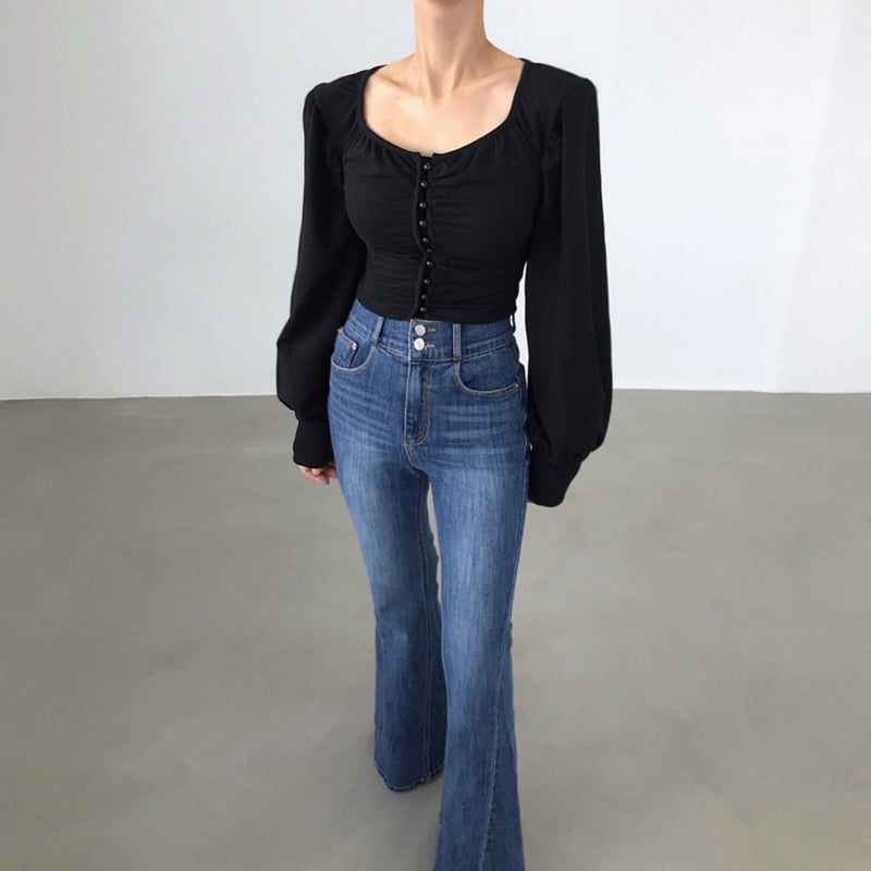 Twomoon - Korean Women Fashion - #momslook - Daniel Button Top - 3