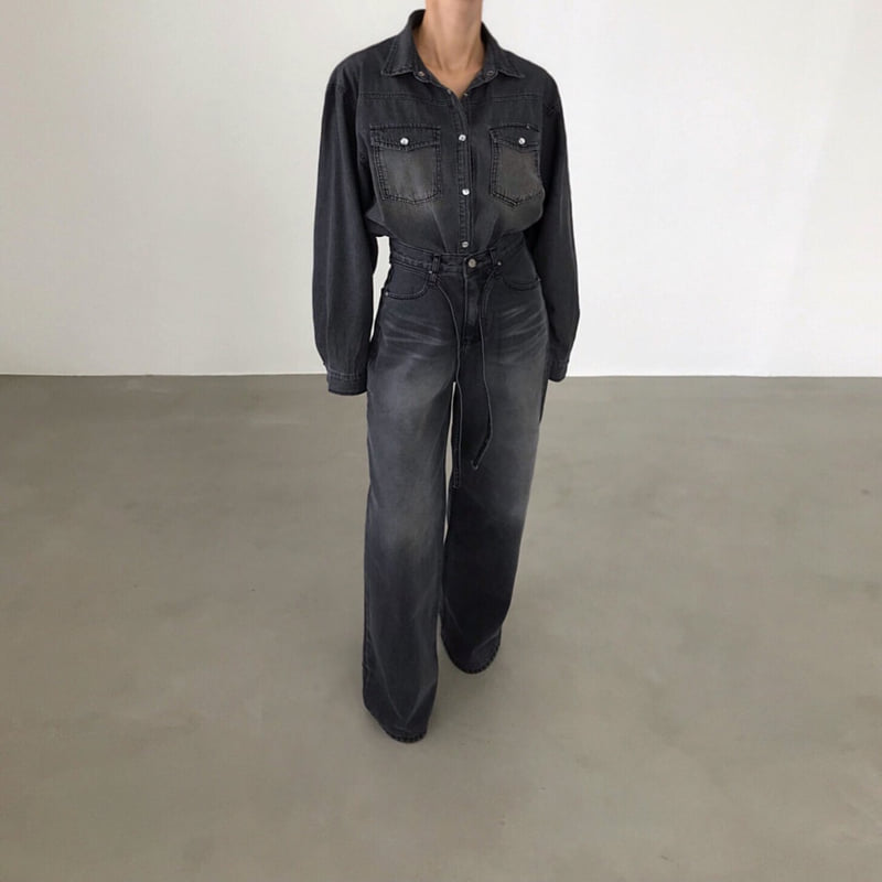 Twomoon - Korean Women Fashion - #momslook - Dia Denim Pants - 6