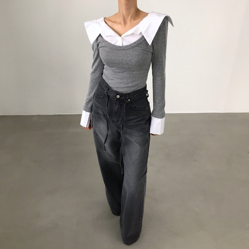 Twomoon - Korean Women Fashion - #momslook - Continue Slim Blouse - 5