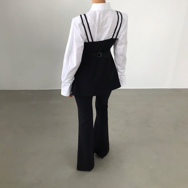 Twomoon - Korean Women Fashion - #momslook - Pasta Shirt Vest - 3