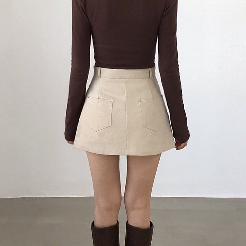 Twomoon - Korean Women Fashion - #momslook - Lemer Pocket Skirt - 9