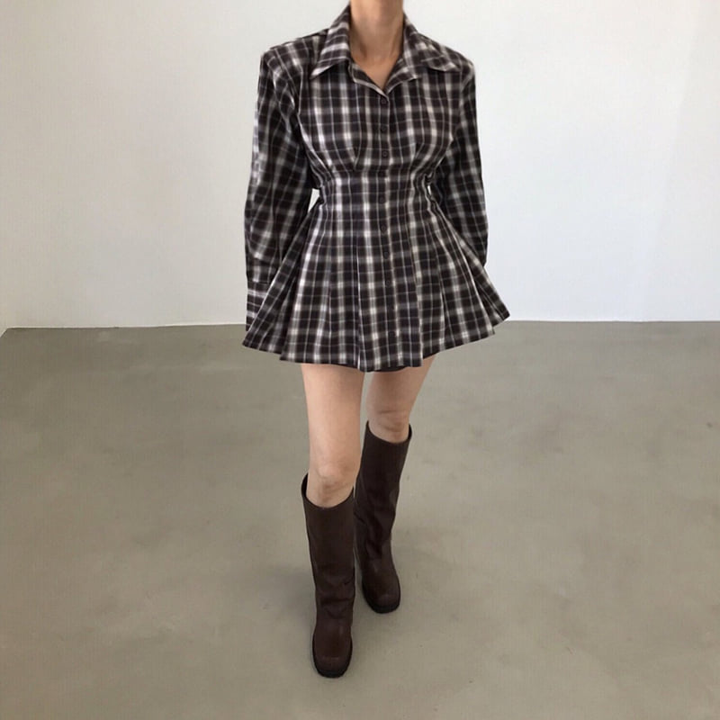 Twomoon - Korean Women Fashion - #thelittlethings - Draw String Long Shirt - 4