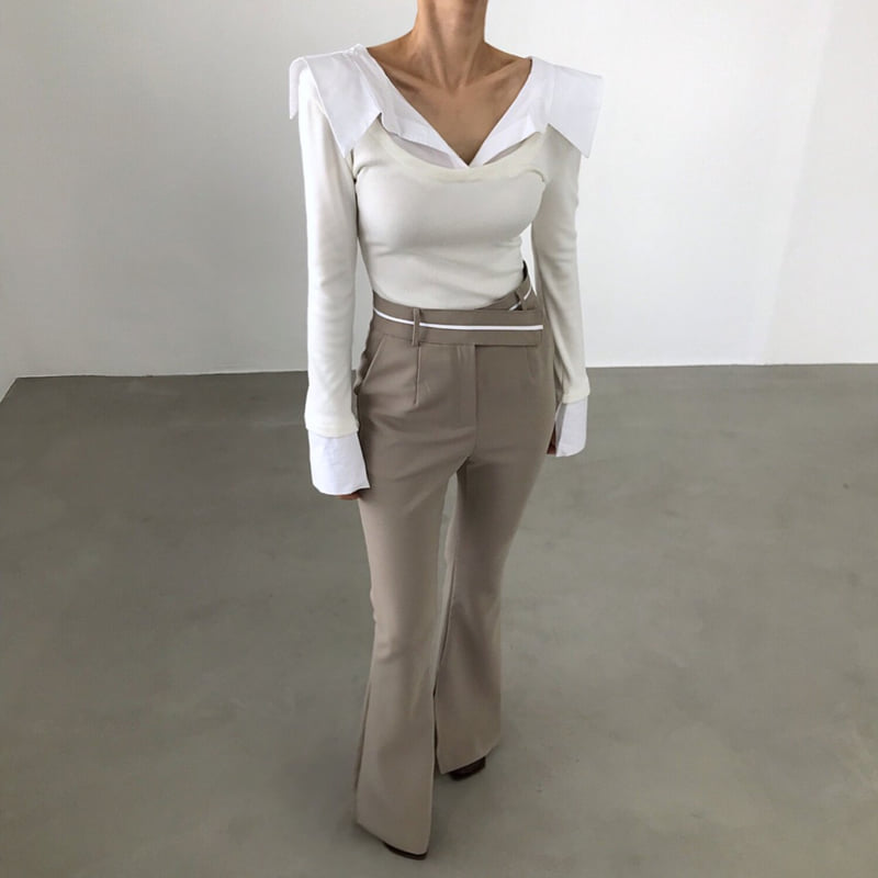 Twomoon - Korean Women Fashion - #pursuepretty - Continue Slim Blouse - 9