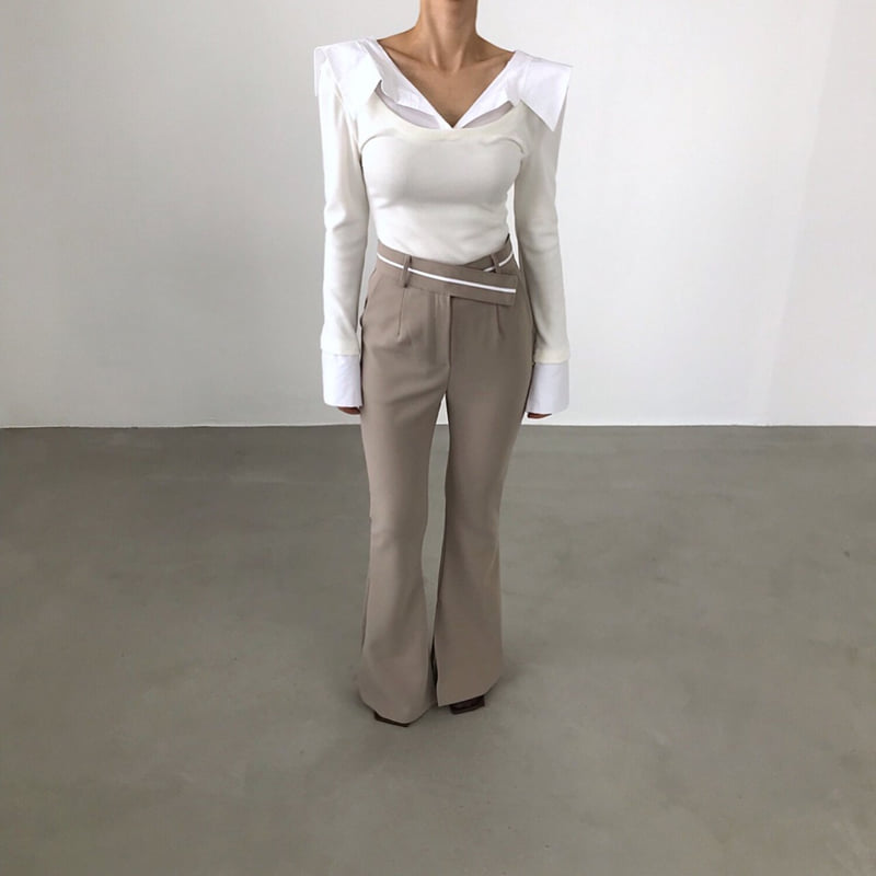 Twomoon - Korean Women Fashion - #restrostyle - Continue Slim Blouse - 10