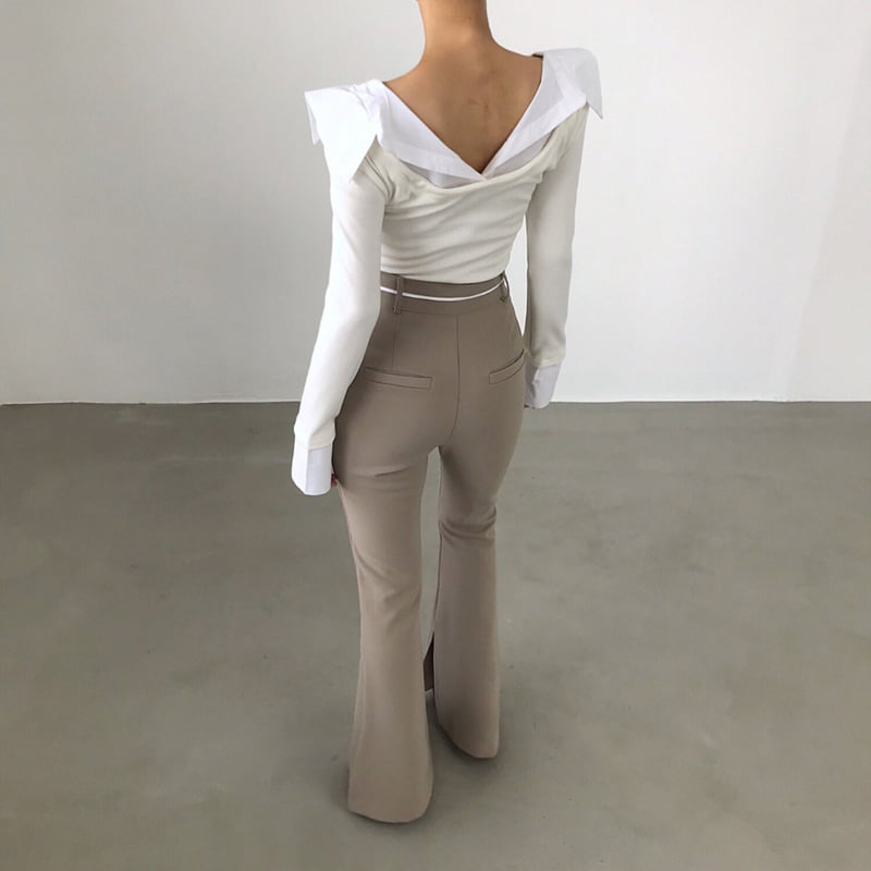 Twomoon - Korean Women Fashion - #romanticstyle - Continue Slim Blouse - 11