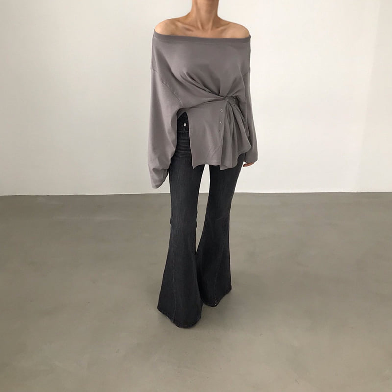 Twomoon - Korean Women Fashion - #romanticstyle - Adele Loose Tee - 3