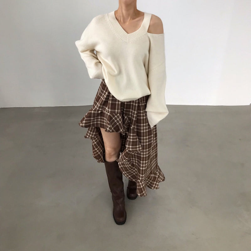 Twomoon - Korean Women Fashion - #thelittlethings - Double V Knit - 8