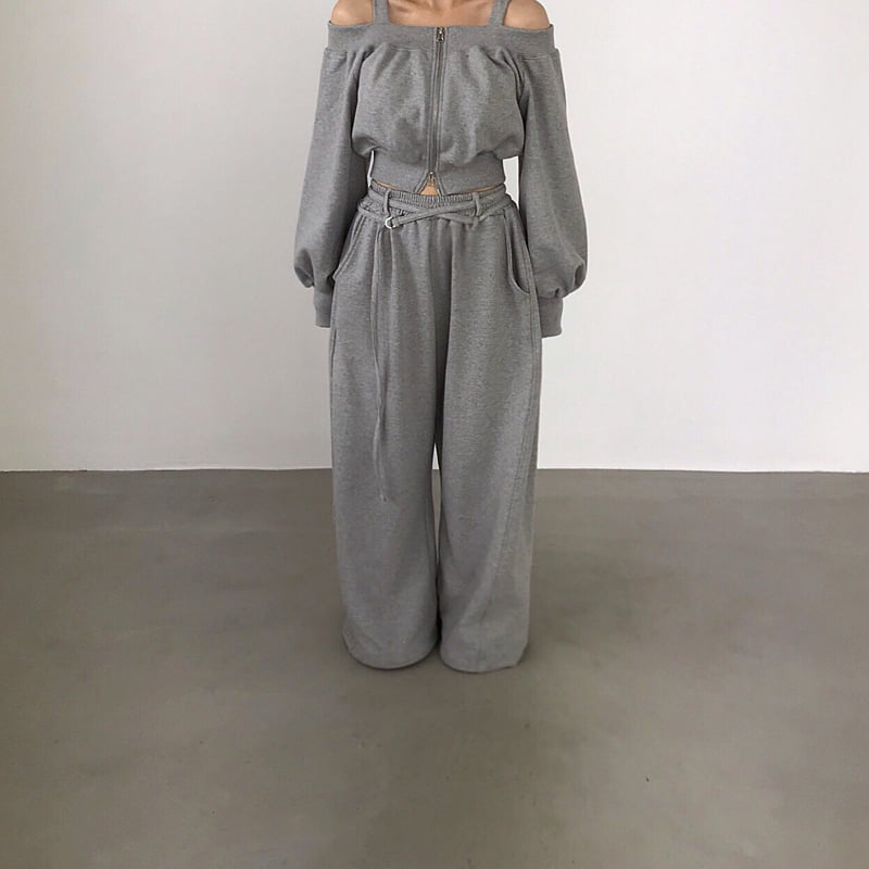Twomoon - Korean Women Fashion - #vintageinspired - Heights Belt Pants - 2