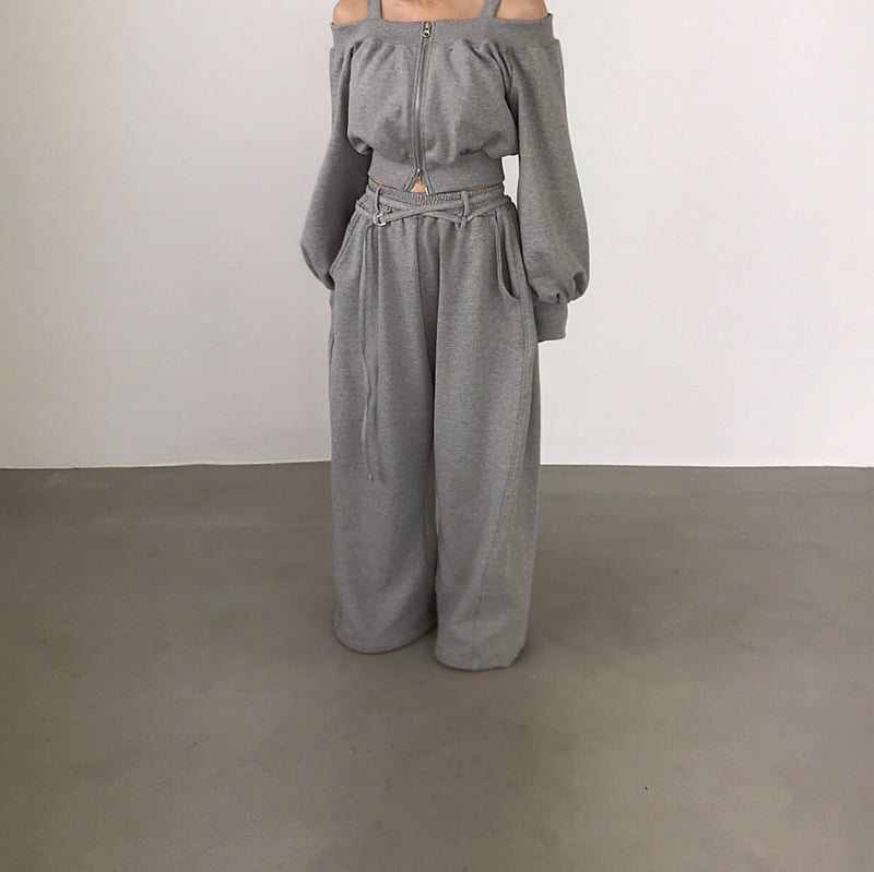 Twomoon - Korean Women Fashion - #vintagekidsstyle - Heights Belt Pants - 3