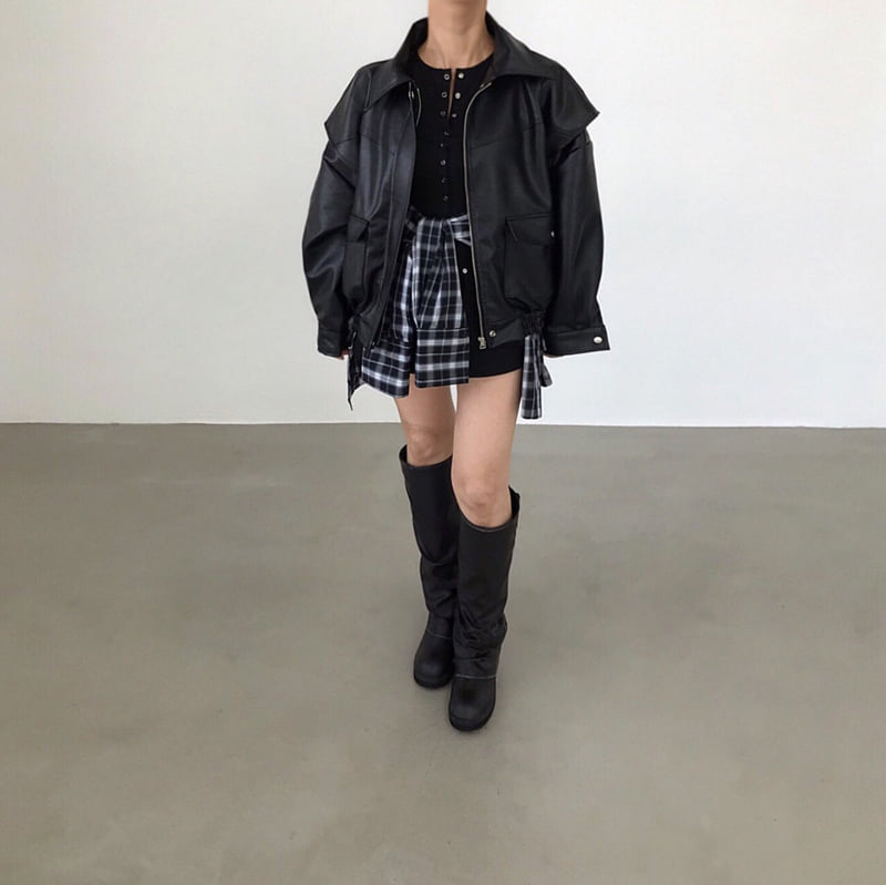 Twomoon - Korean Women Fashion - #momslook - Poppy Blouson Jacket - 4