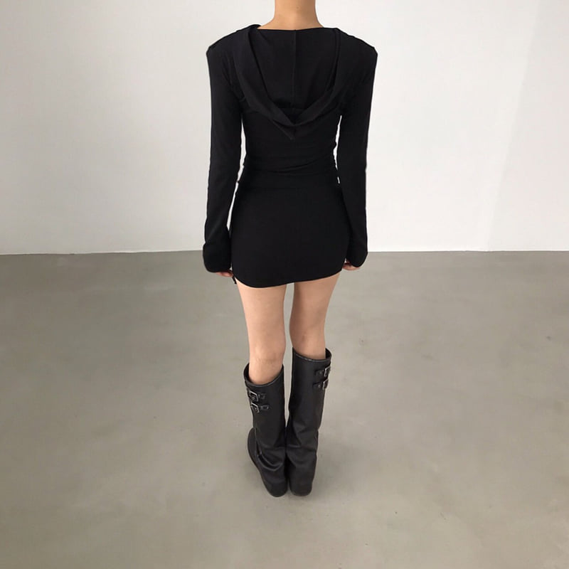 Twomoon - Korean Women Fashion - #womensfashion - Crow Hood One-piece - 9