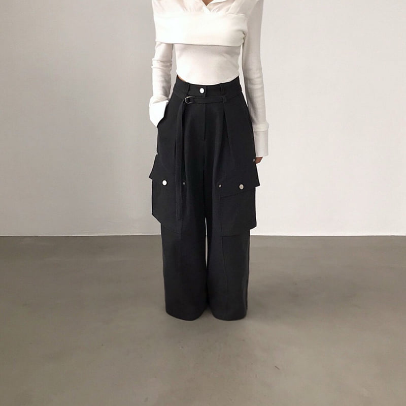 Twomoon - Korean Women Fashion - #womensfashion - Caramel Pocket Pants - 2