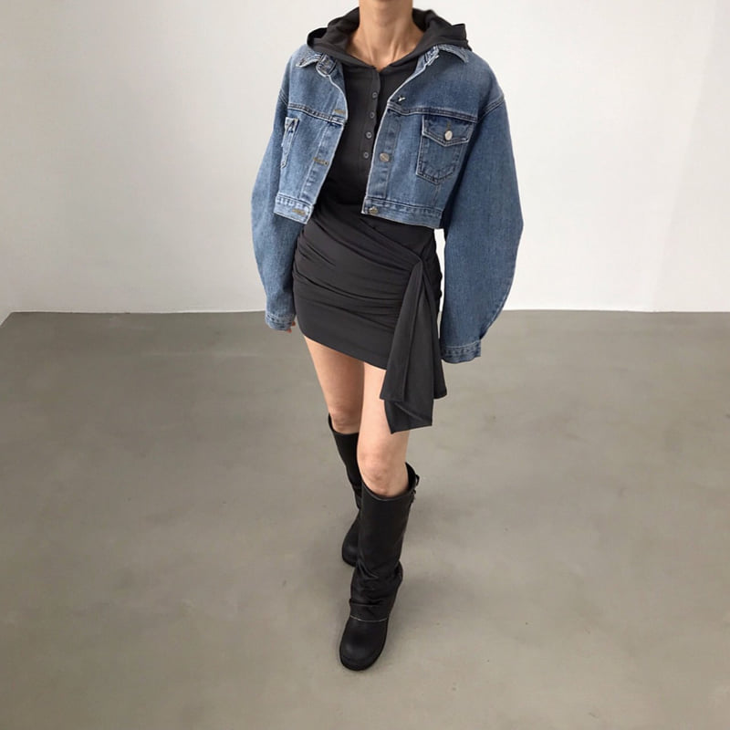 Twomoon - Korean Women Fashion - #womensfashion - Glam Denim Jacket