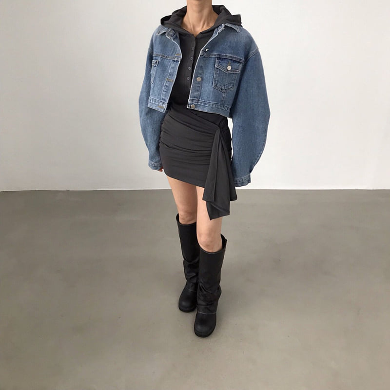 Twomoon - Korean Women Fashion - #womensfashion - Glam Denim Jacket - 3