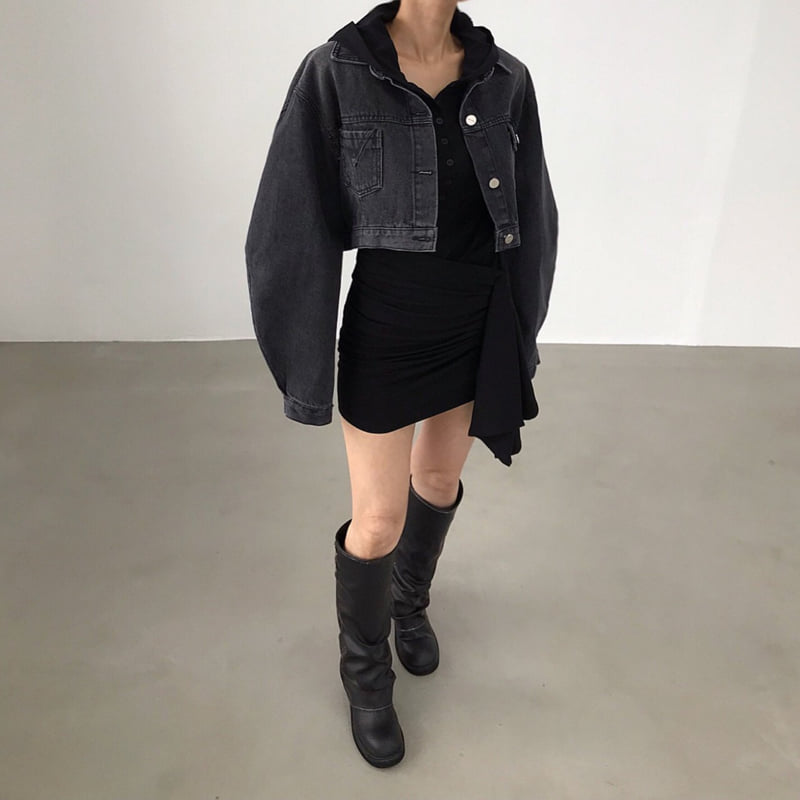 Twomoon - Korean Women Fashion - #womensfashion - Glam Denim Jacket - 9