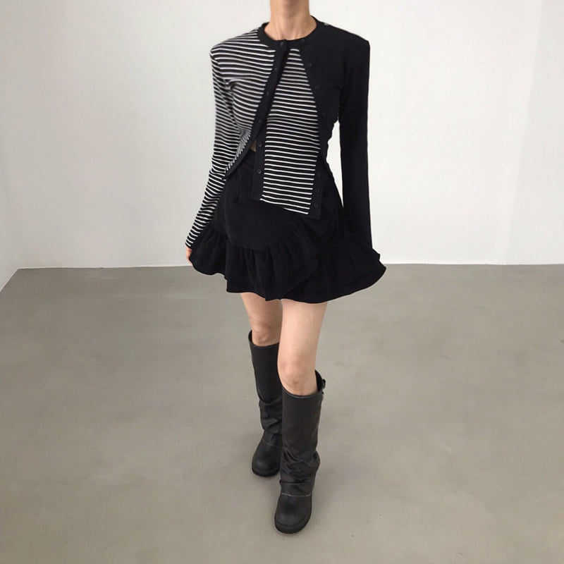 Twomoon - Korean Women Fashion - #womensfashion - Two Some Button Top