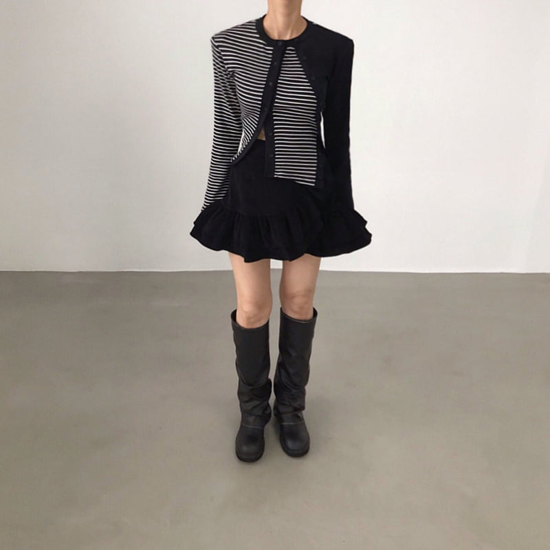 Twomoon - Korean Women Fashion - #womensfashion - Two Some Button Top - 5