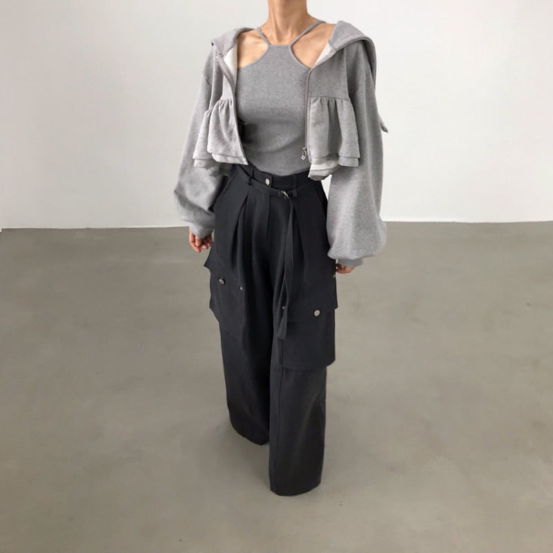 Twomoon - Korean Women Fashion - #womensfashion - Bave Sleeveless Hood Set