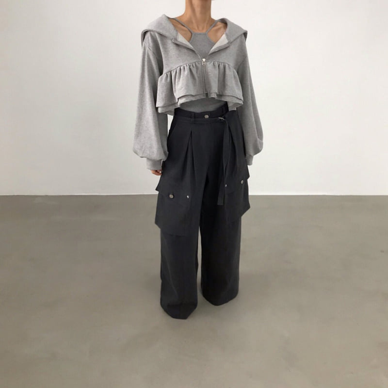 Twomoon - Korean Women Fashion - #womensfashion - Bave Sleeveless Hood Set - 3