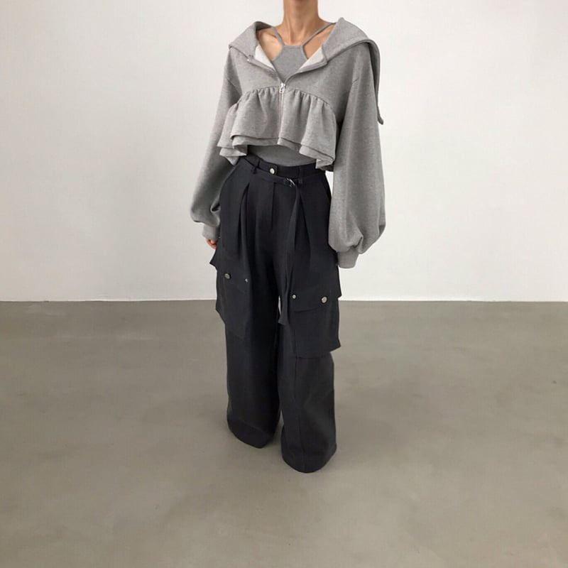 Twomoon - Korean Women Fashion - #womensfashion - Bave Sleeveless Hood Set - 5