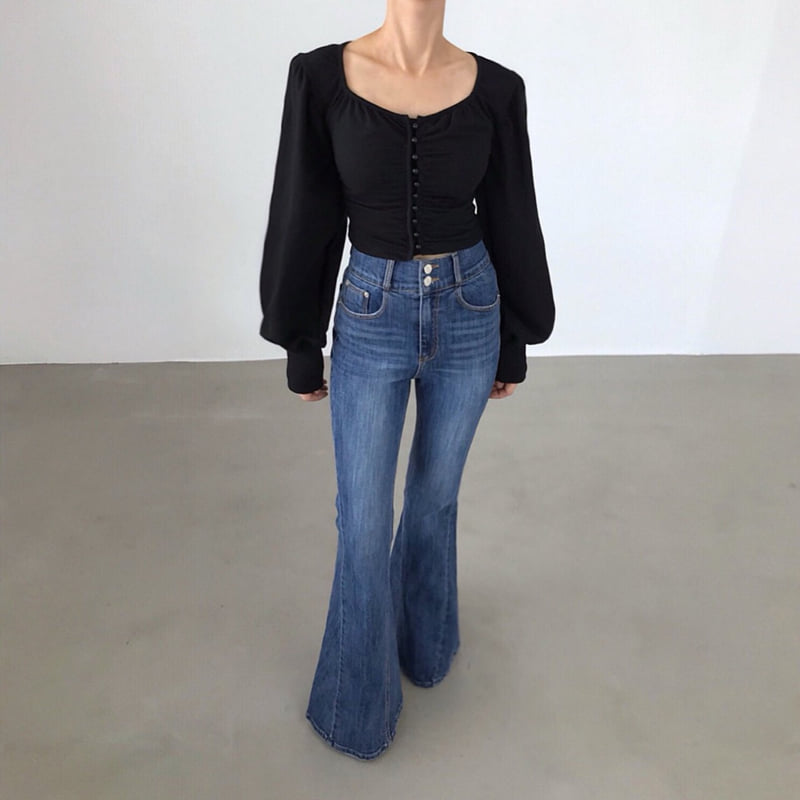 Twomoon - Korean Women Fashion - #momslook - Daniel Button Top - 4