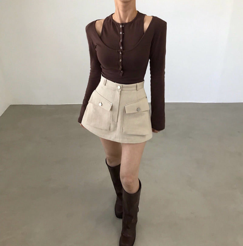Twomoon - Korean Women Fashion - #womensfashion - Lemer Pocket Skirt - 10