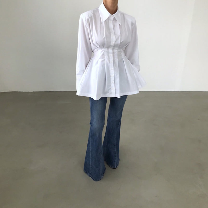 Twomoon - Korean Women Fashion - #womensfashion - Draw String Long Shirt - 9