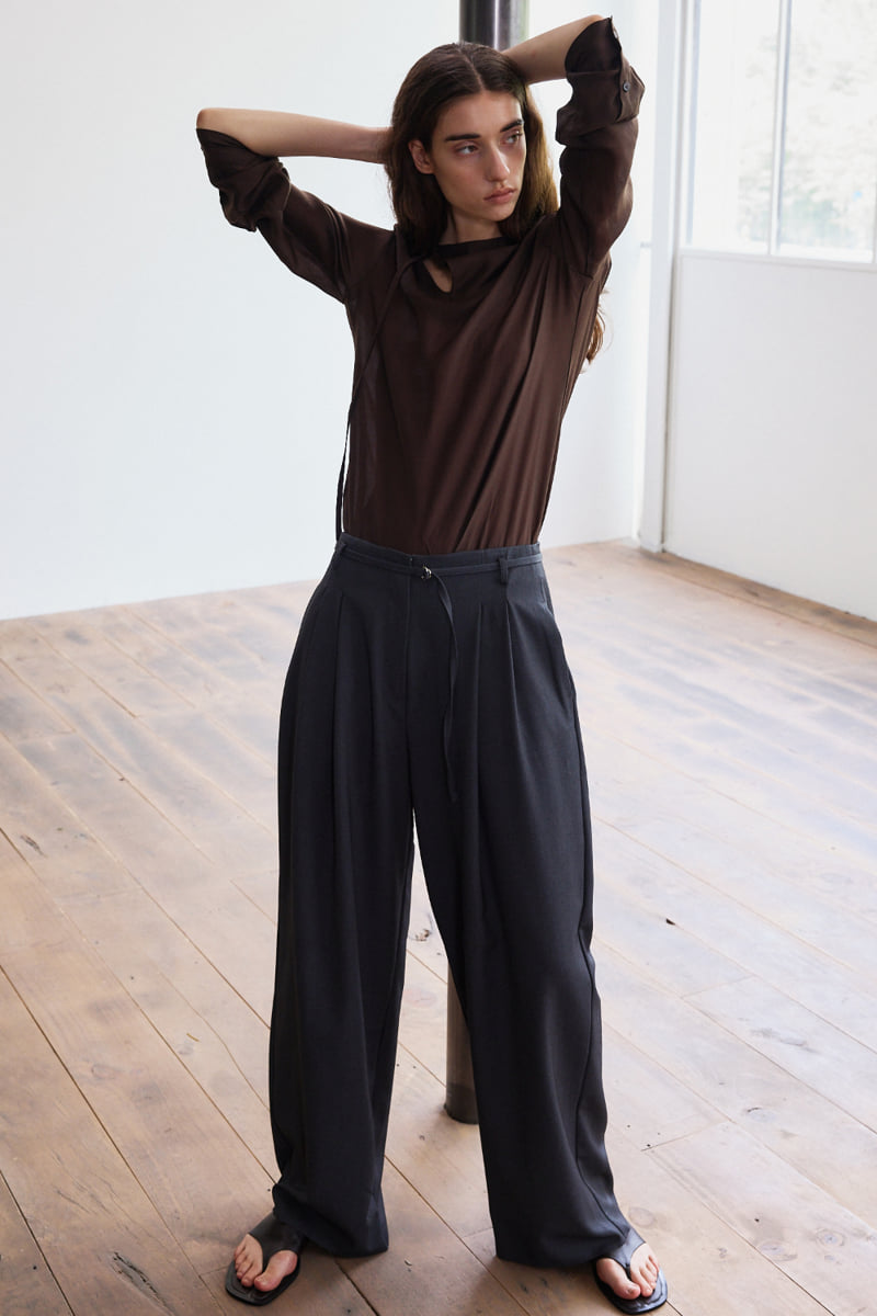 Understanding - Korean Women Fashion - #momslook - Tie Open Blouse - 10
